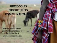 BIOCULTURAL COMMUNITY PROTOCOLS