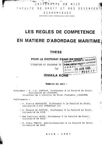 EN MATIERE D'ABORDAGE MARITIME,Ã®