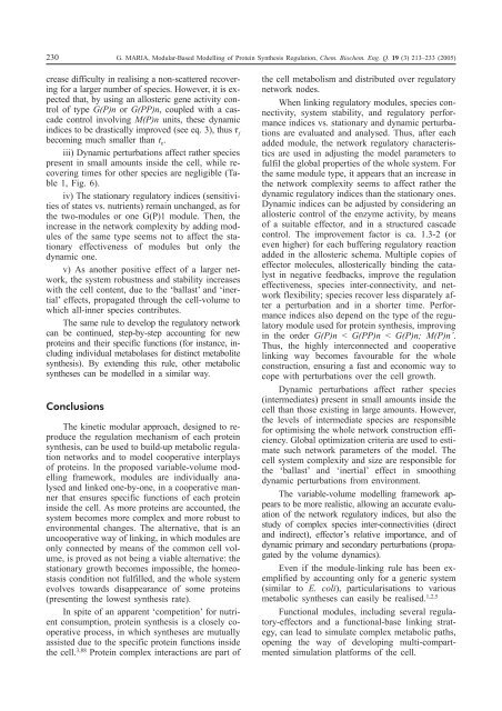 Modular-Based Modelling of Protein Synthesis Regulation