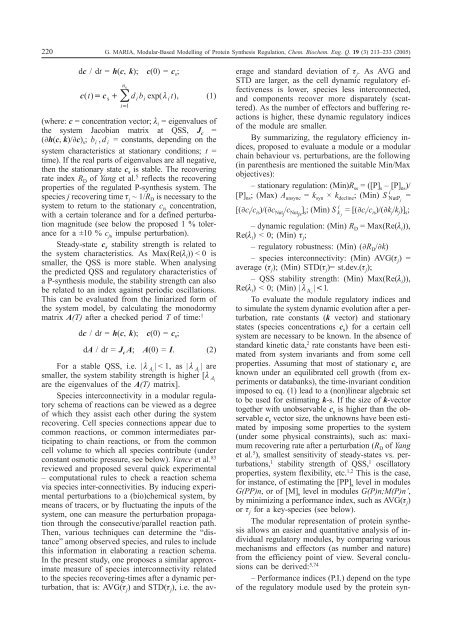 Modular-Based Modelling of Protein Synthesis Regulation