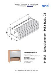 MÃ¶belrollladen Easy Roll 25 KST - Boxsystem Neu 07 ... - BFB GmbH