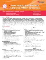 hands on experience more live patient surgeries - AGD - Academy ...