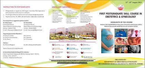 cme brochure design - Sri Aurobindo Institute of Medical Sciences