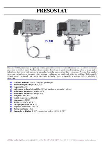 Presostat TS 831 - Attos