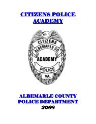 Citizens Police Academy - Albemarle County