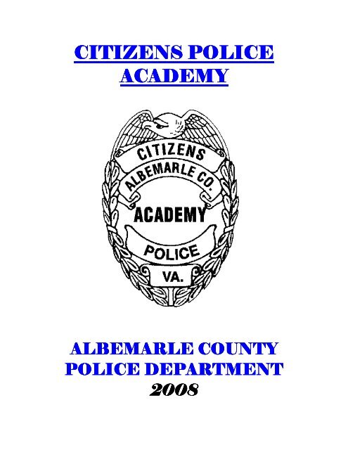 Citizens Police Academy - Albemarle County