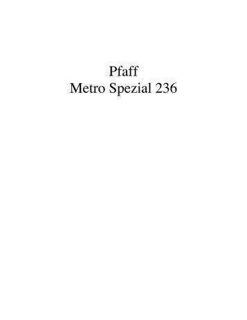 Parts book for Metro Spezial 236