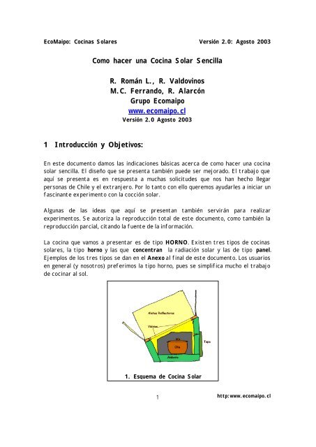 Como construir una cocina solar sencilla - EcoMaipo