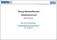 Ãbung Werkstoffkunde I Zeitstandversuch - Professur und Institut fÃ¼r ...