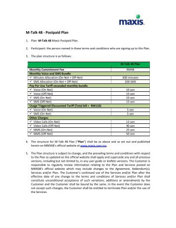 Our agreement with you: Enrich-Maxis Program