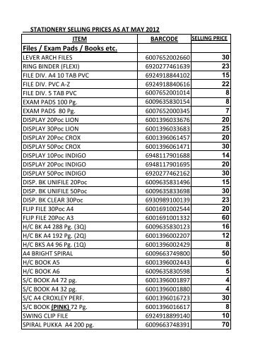 2013 Stationery Selling Prices Excel.pdf