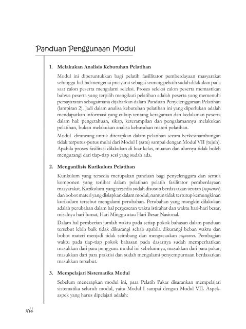 Modul Pelatihan Pelatih Fasilitator Pemberdayaan ... - psflibrary.org