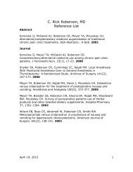 C. Rick Roberson, MD Reference List