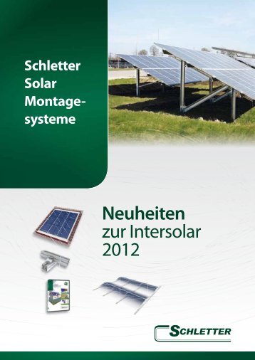 Neuheiten zur Intersolar 2012 - Schletter GmbH