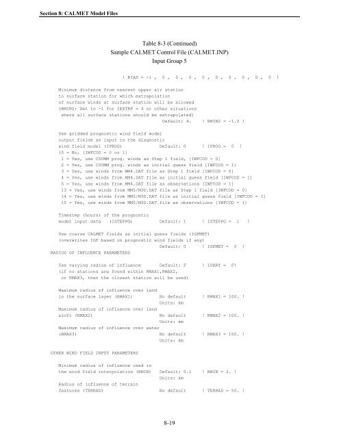 Table of Contents - The Atmospheric Studies Group at TRC