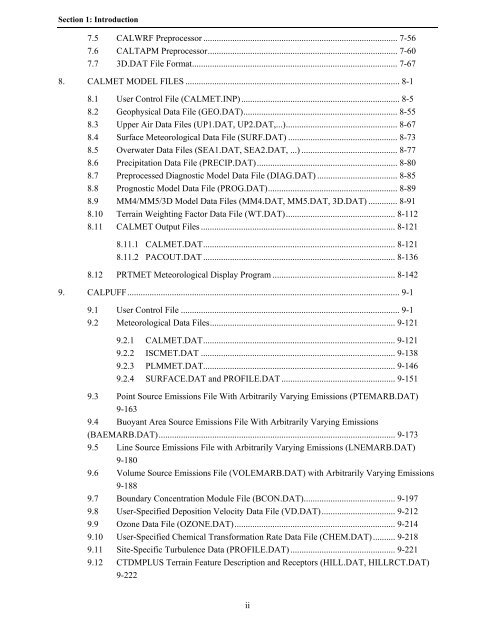 Table of Contents - The Atmospheric Studies Group at TRC