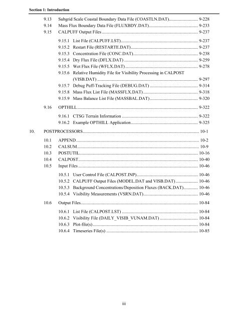 Table of Contents - The Atmospheric Studies Group at TRC