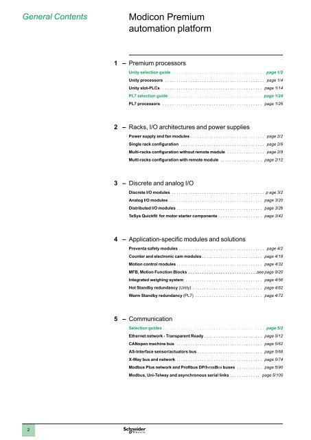 Automation platform Modicon Premium - Schneider Electric