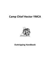 Camp Chief Hector YMCA Outtripping Handbook - YMCA Calgary