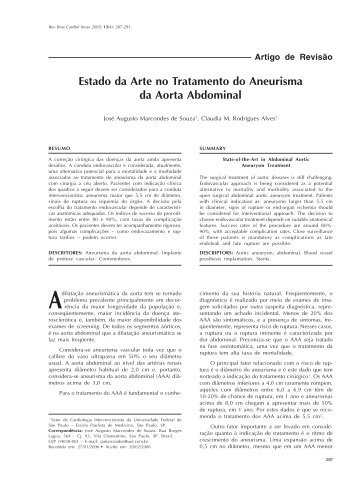 Estado da Arte no Tratamento do Aneurisma da Aorta Abdominal