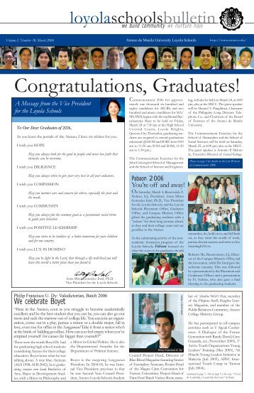 Congratulations, Graduates! - Ateneo de Manila University