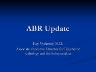 ABR Update - The American Board of Radiology