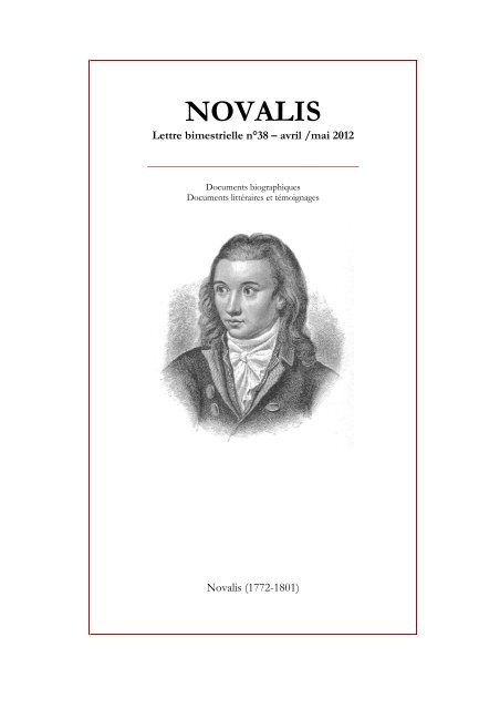 numÃ©ro 38 - Novalis - D'Orient et d'Occident