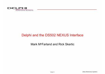 Delphi and the DS502 NEXUS Interface - dSPACE