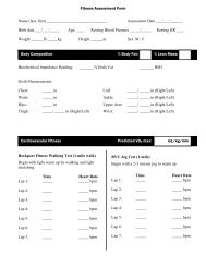 Fitness Assessment Form Name (last, first) Assessment ... - RecSports