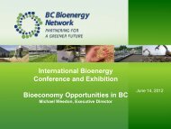 Michael Weedon: Bioeconomy Opportunities in BC - International ...