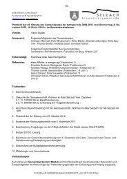 Sitzung vom 08.11.2012 - Selzach