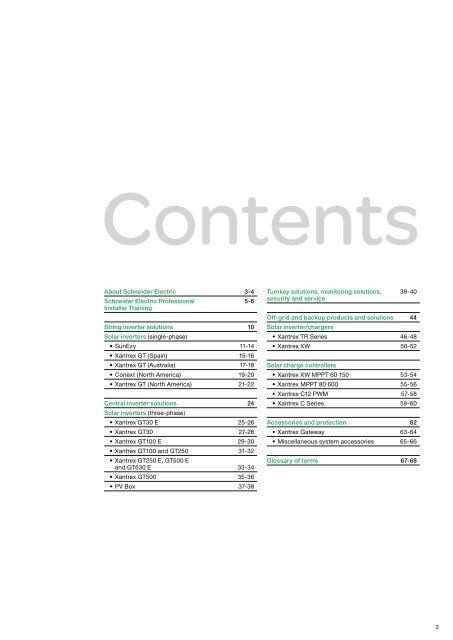 PV Catalogue : Schneider Electric renewable energies catalog