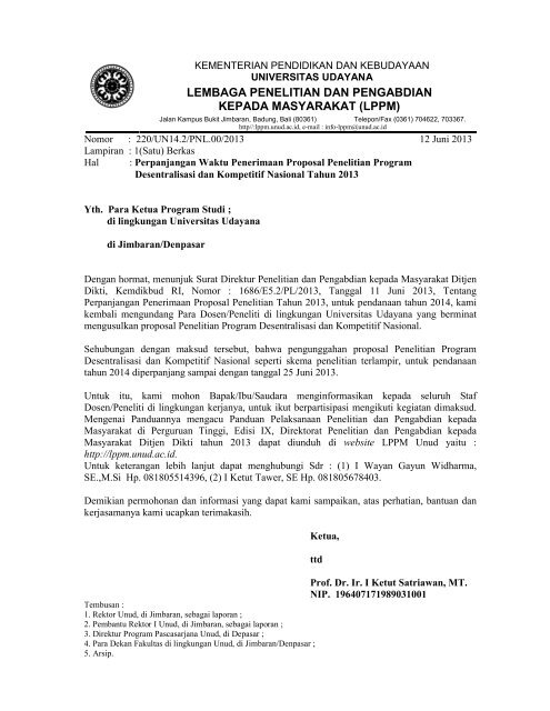 1 Surat Perpanjangan Penerimaan Proposal Lembaga Penelitian
