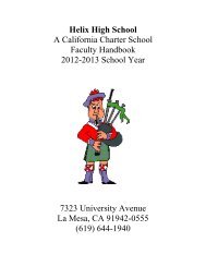 2012-2013 Faculty Handbook - Helix Charter High School