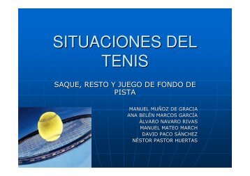 SITUACIONES DEL TENIS - Miguel Crespo