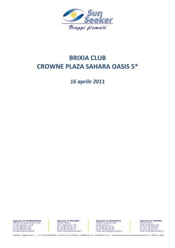 BRIXIA CLUB CROWNE PLAZA SAHARA OASIS 5* - SunSeeker