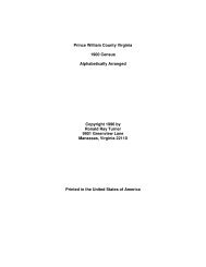 Prince William County Virginia 1900 Census Alphabetically ...