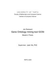 Gene Ontology mining tool GOSt - Quretec