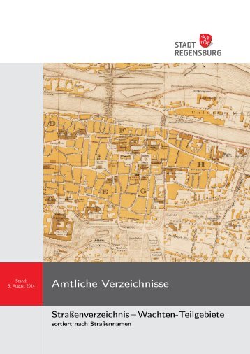 Straßenverzeichnis-Wachten-Teilgebiete sortiert nach Straßennamen