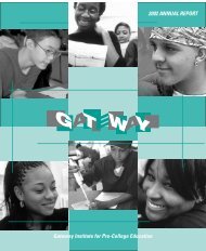 2002 annual report - Gateway Institute for Pre-College Education