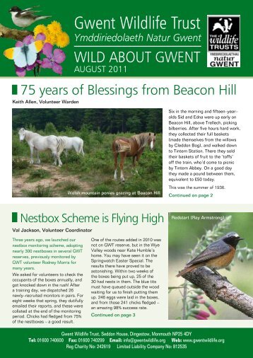 Wild About Gwent August 2011.pdf - Gwent Wildlife Trust