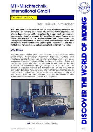 Der Heiz-/Kühlmischer - MTI Mischtechnik