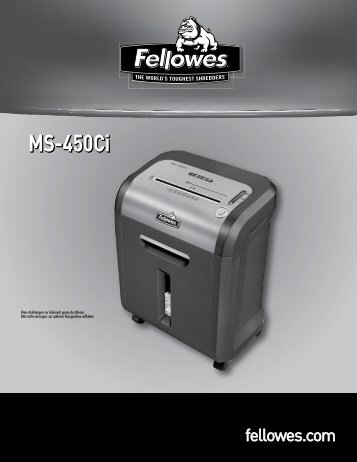 MS-450Ci Bedienungsanleitung - Fellowes