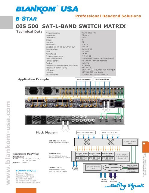OIS 500 L-Band Switch Matrix - Blankom USA