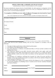 application for a certificate of occupancy - Kangaroo Island Council