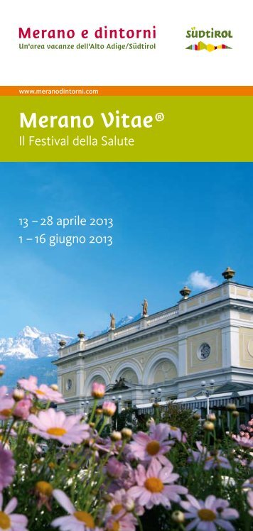 Brochure Merano Vitae 2013 - Tourismusbüro Tisens Prissian