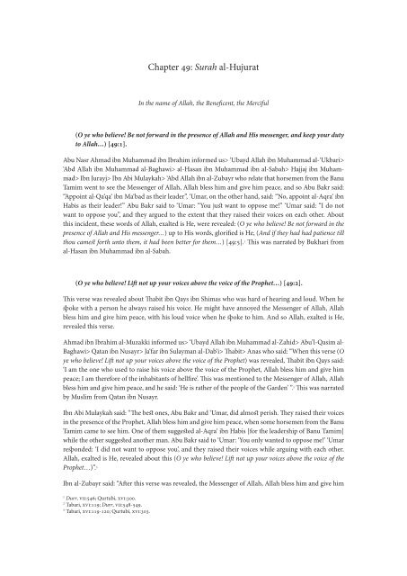 Al-W¥^idÏ's Asb¥b al-Nuz‰l - The Royal Islamic Strategic Studies ...