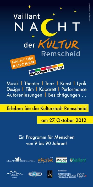Erleben Sie die Kulturstadt Remscheid am 27. Oktober ... - RP Online