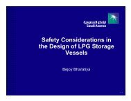 Safety Considerations in the Design of LPG Storage Vessels