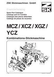 MCZ / XCZ / XGZ / YCZ - ZSK Stickmaschinen GmbH